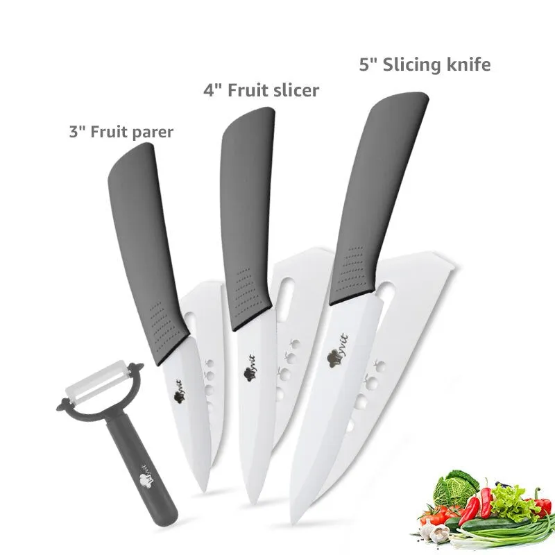 Ceramic Knives Kitchen knives 3 4 5 6 inch Chef knife Cook Set peeler white zirconia blade Multi-color Handle High Quality