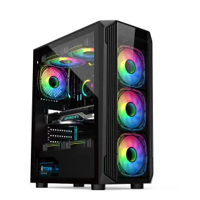 Champ Gaming Computer Case Champ With RGB Fans (LGT-423)