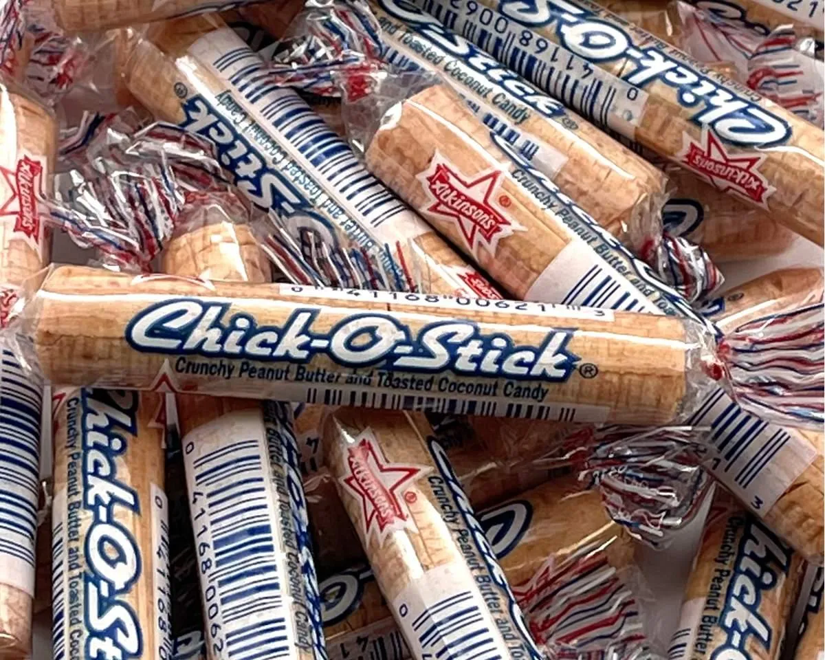 Chick O Sticks Peanut Butter and Toasted Coconut  Bite Size Candy Tub