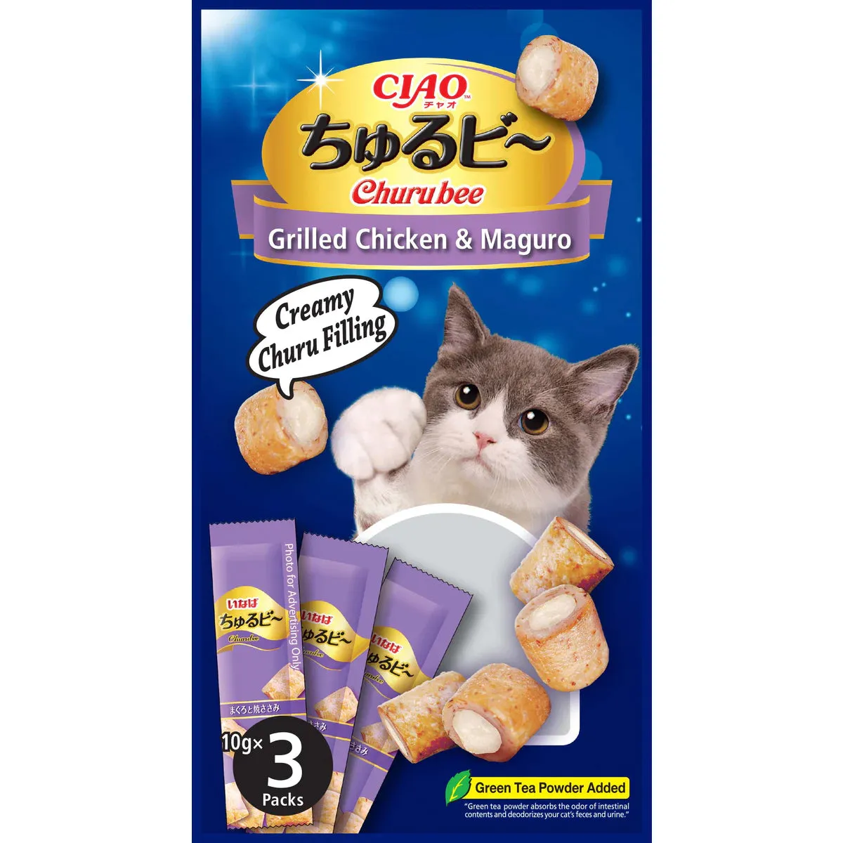 Ciao Cat Churu Bee Grilled Chicken & Maguro 30g (10g x 3) (QSC-272)