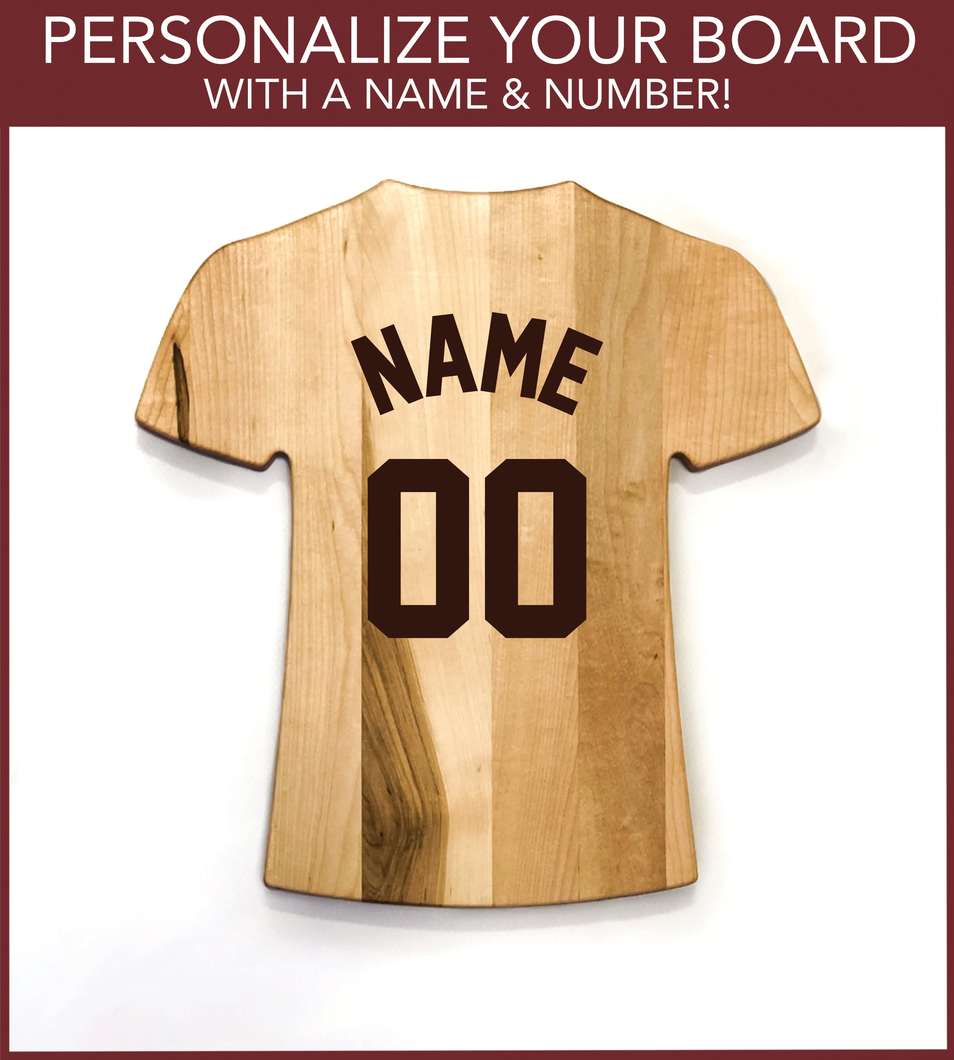 Colorado Rockies Team Jersey Cutting Board | Customize With Your Name & Number | Add a Personalized Note