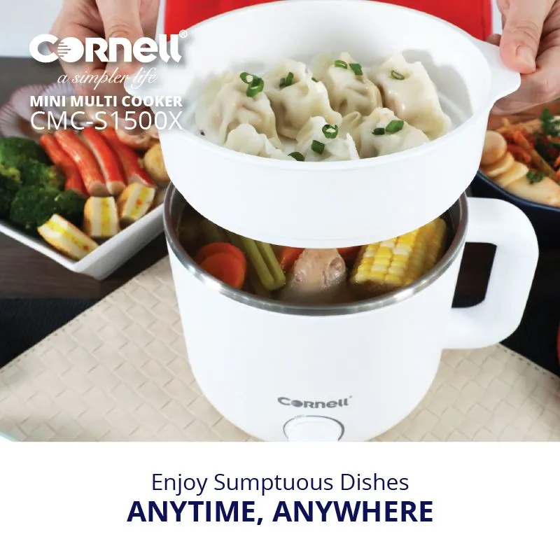 Cornell 1.5L Mini Multi Cooker with Steam Tray CMCS1500X