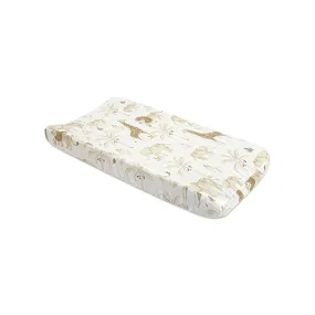 Crane Kendi Quilted Change Pad Cover - Safari Animal