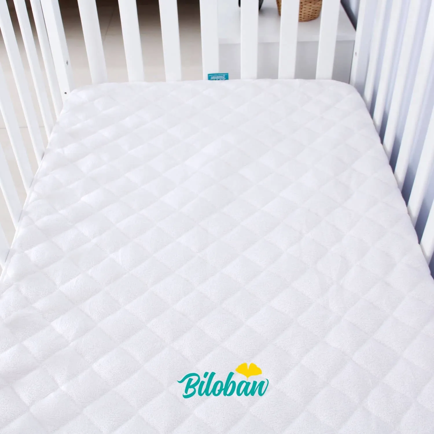 Crib Mattress Protector/ Pad Cover - Natural Bamboo, Waterproof (for Standard Crib/ Toddler Bed)