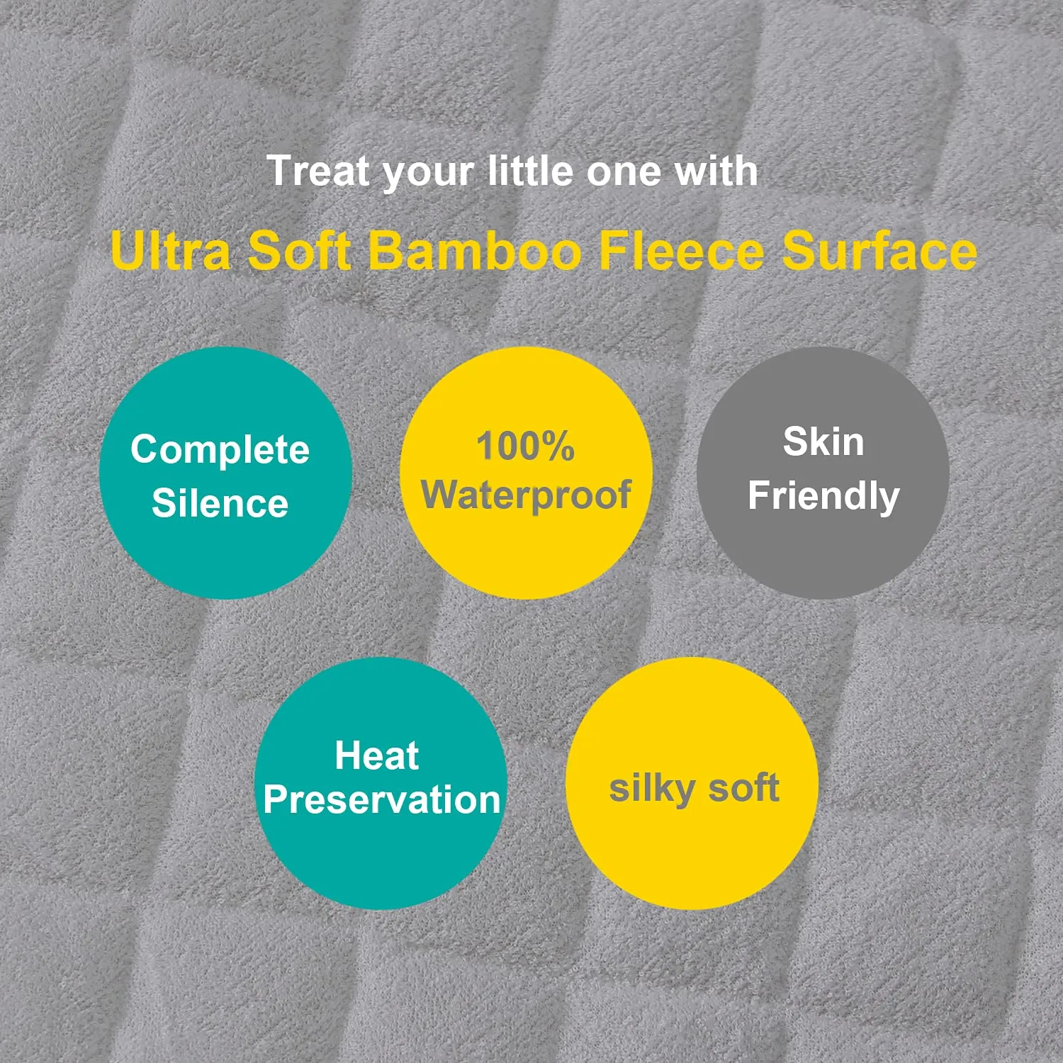 Crib Mattress Protector/ Pad Cover - Natural Bamboo, Waterproof (for Standard Crib/ Toddler Bed)