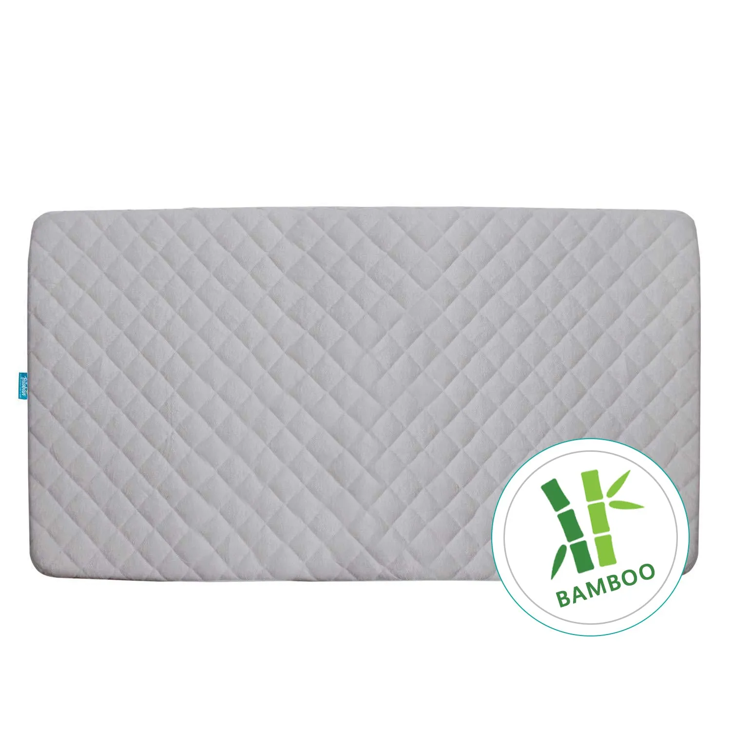 Crib Mattress Protector/ Pad Cover - Natural Bamboo, Waterproof (for Standard Crib/ Toddler Bed)