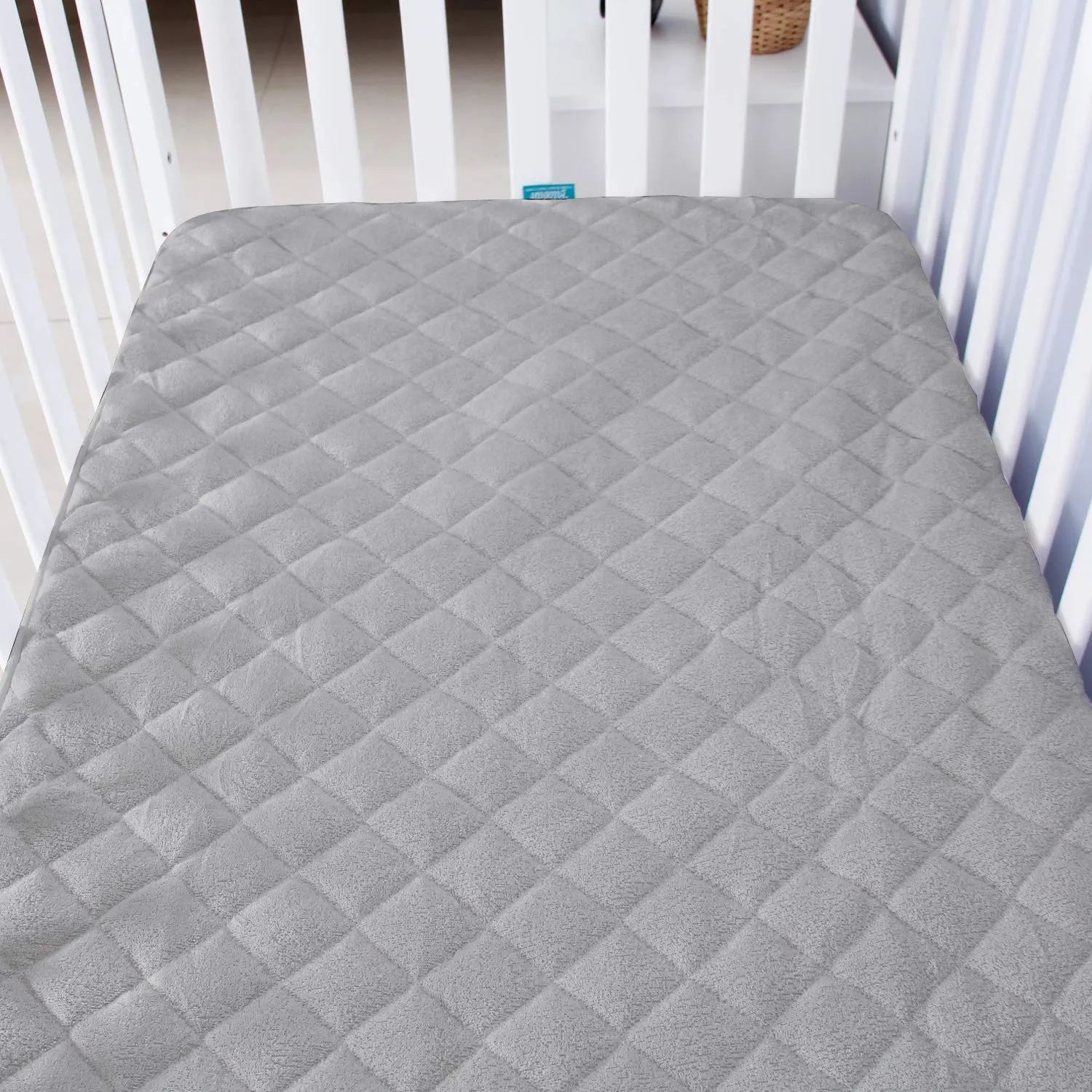 Crib Mattress Protector/ Pad Cover - Natural Bamboo, Waterproof (for Standard Crib/ Toddler Bed)