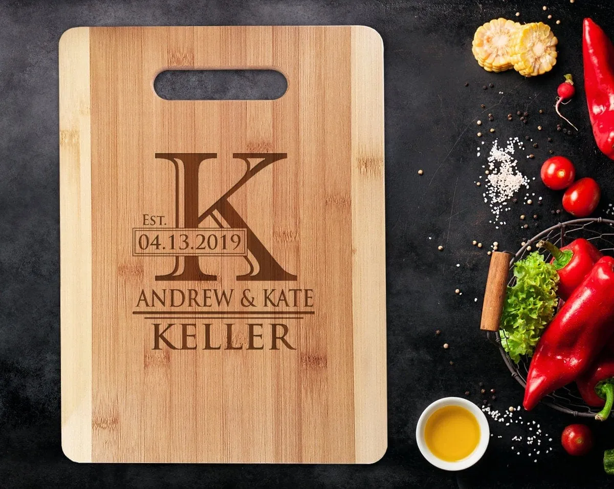 Custom Newly Engaged Gift We Got Married Housewarming Party Decoration Personalize Kitchen Cutting Board Sister Gift Idea for House Decor