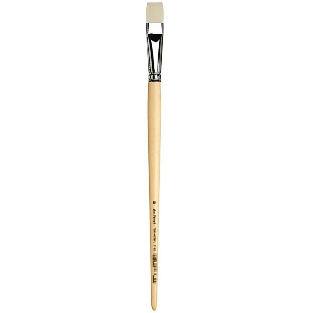 Da Vinci Top Acrylic Synthetic Brush Flat Long Handle Size 18