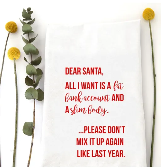 Dear Santa Tea Towel