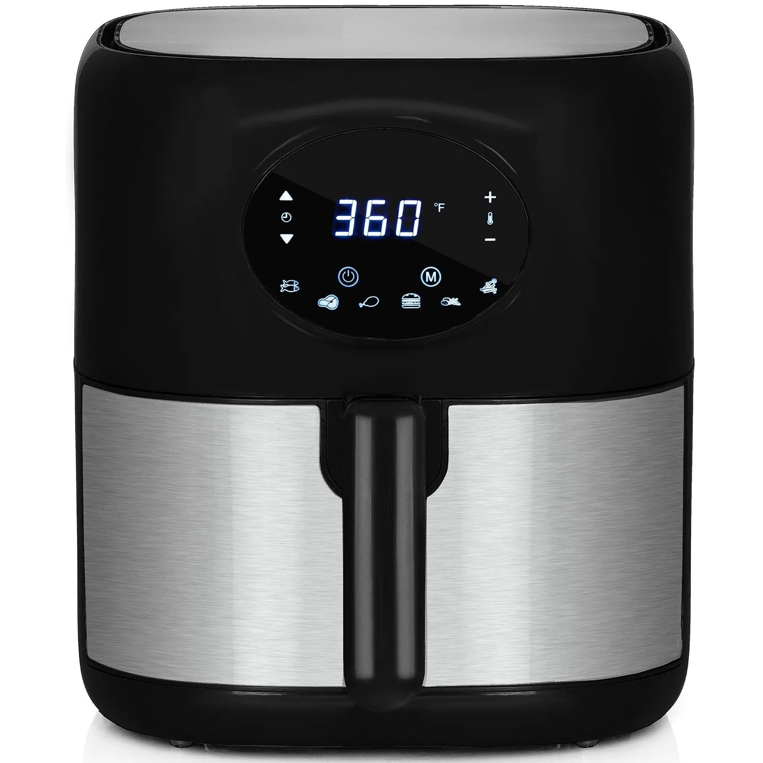 Deco Chef 3.7QT Digital Air Fryer with 6 Cooking Presets, Black - Refurbished