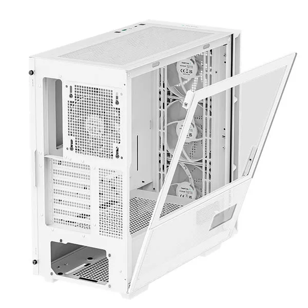 DeepCool | CH560 | Digital ATX Mesh Front Mid-Tower With Built-in Dual Status Digital Display - White