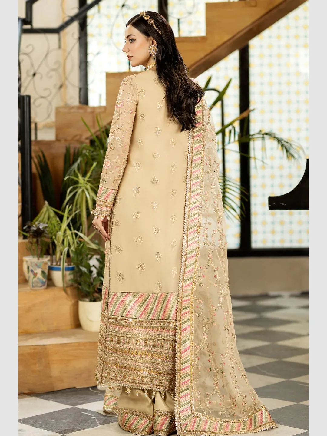 Designer Embroidered Net