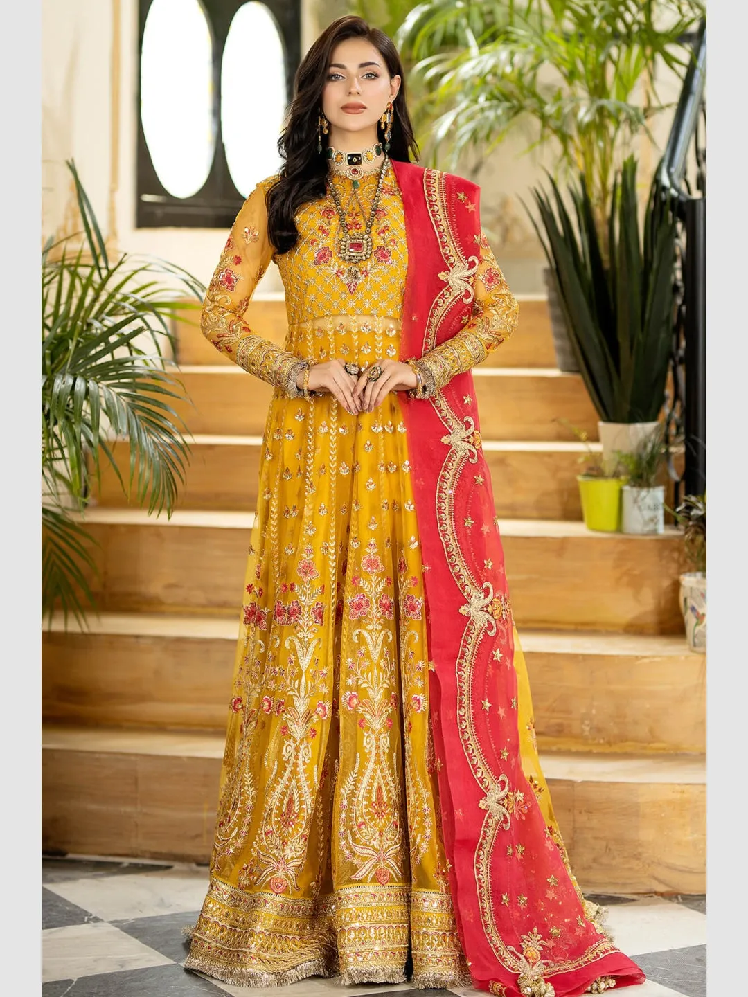 Designer Embroidered Net