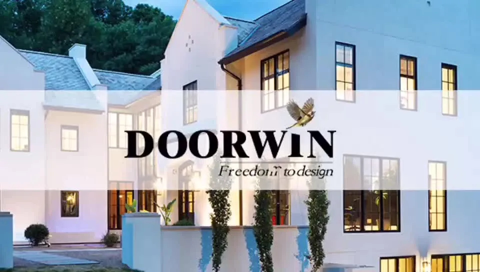 Doorwin 2021Modern Black Aluminum Tilt And Turn Casement Window With Grill Design And Mosquito Net For Homes