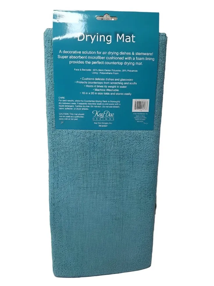 Drying Mat Micro Fiber Counter   Aqua Haze   r6918