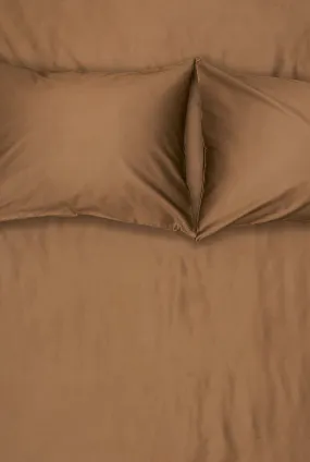 Egyptian Cotton Sateen Bedding in Bronze Color