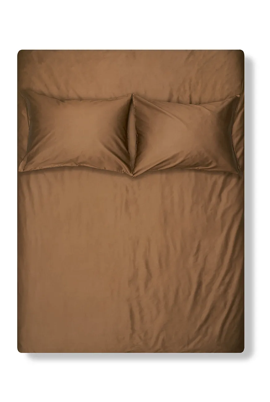 Egyptian Cotton Sateen Bedding in Bronze Color