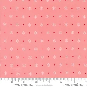 Fabric, Kitty Christmas Flurry Blenders Snowflake by Urban Chiks - Pink CHEEKY (by the yard)