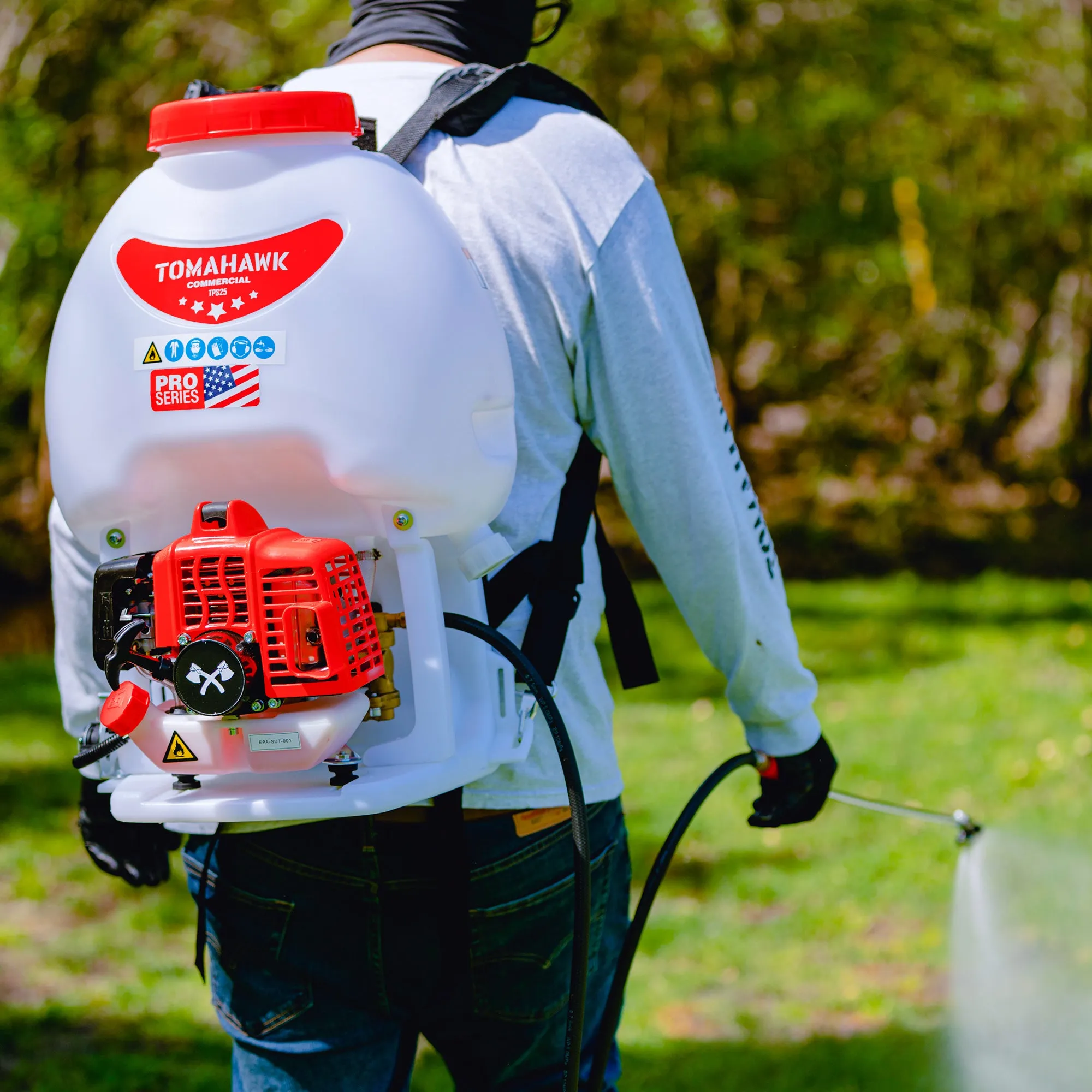 Fogger Gun with 5 Gallon Gas Backpack Sprayer 450 PSI Pump Garden Mister Mosquito Insecticide