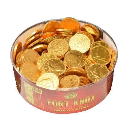 Fort Knox Chocolate Gold Coins Jar