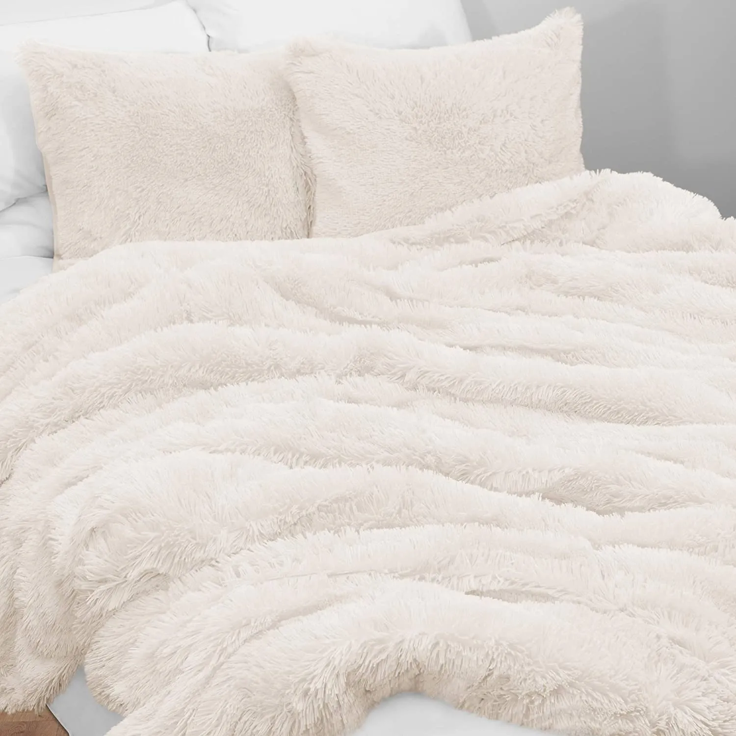 Fuzzy Plush Duvet Comforter Cover and Sham 3 pc.