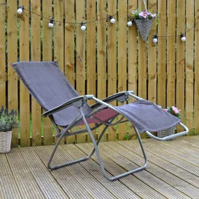 Garden Recliner Chair Towel Grey Cover Beach Relaxer 100% Cotton