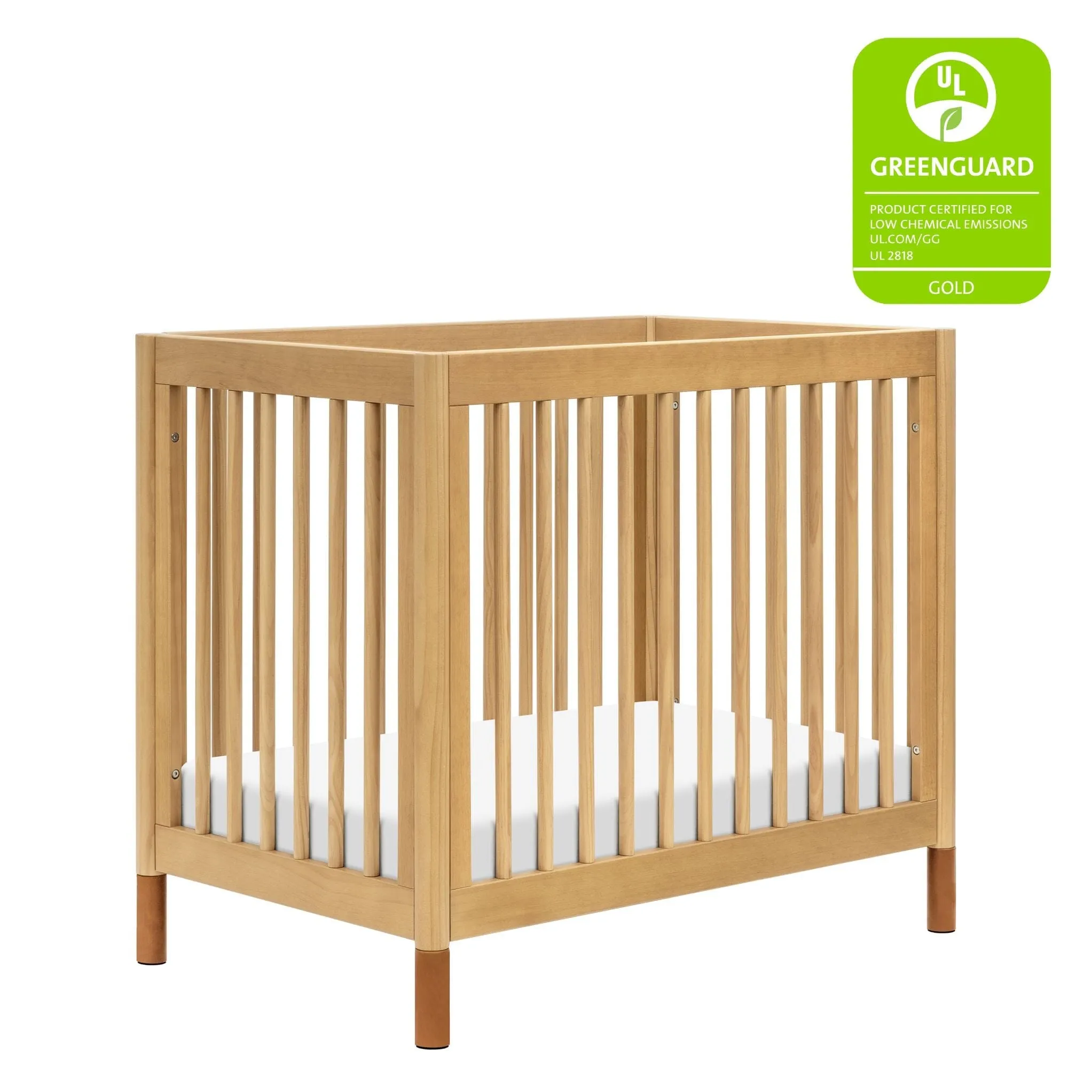 Gelato 4-in-1 Convertible Mini Crib | Honey