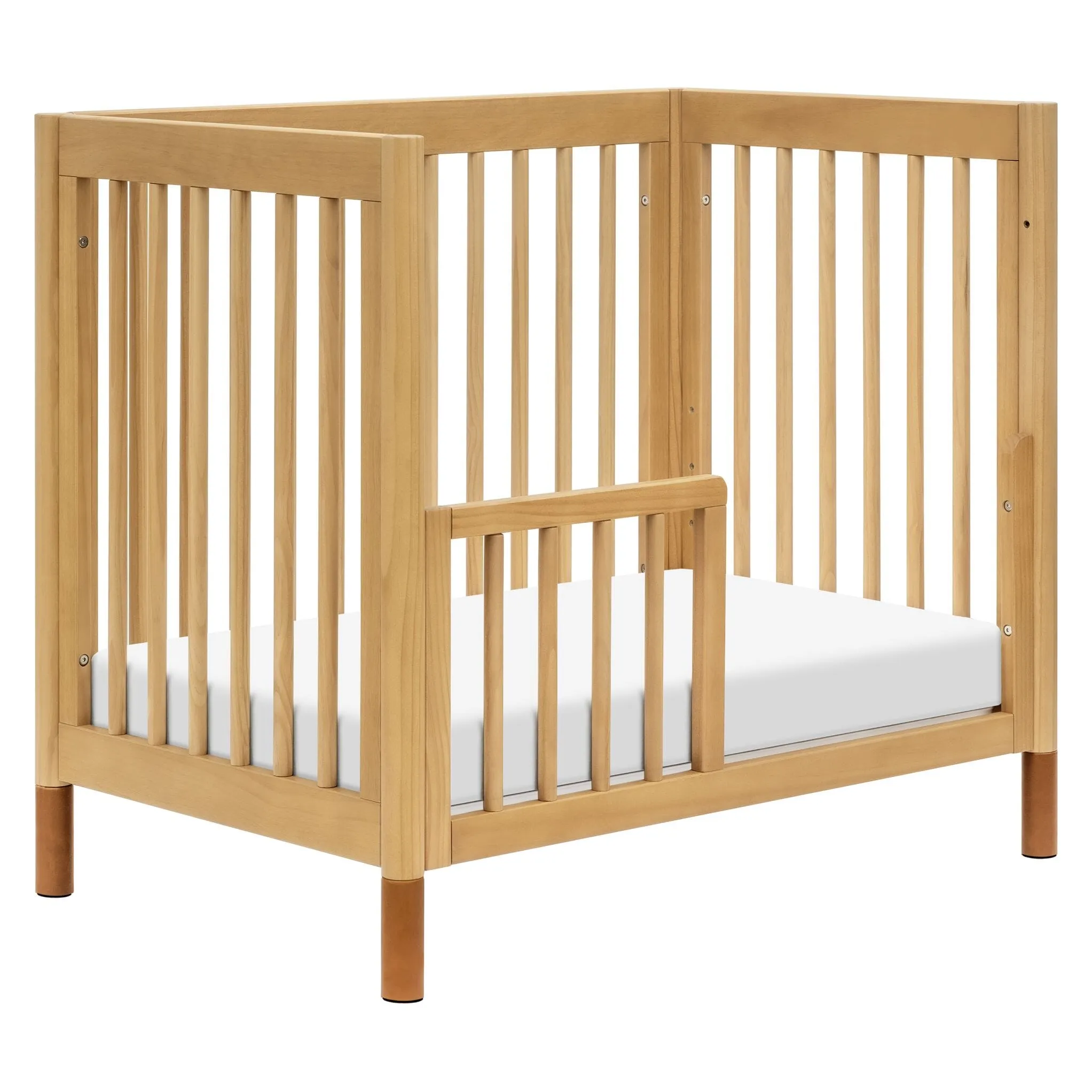 Gelato 4-in-1 Convertible Mini Crib | Honey