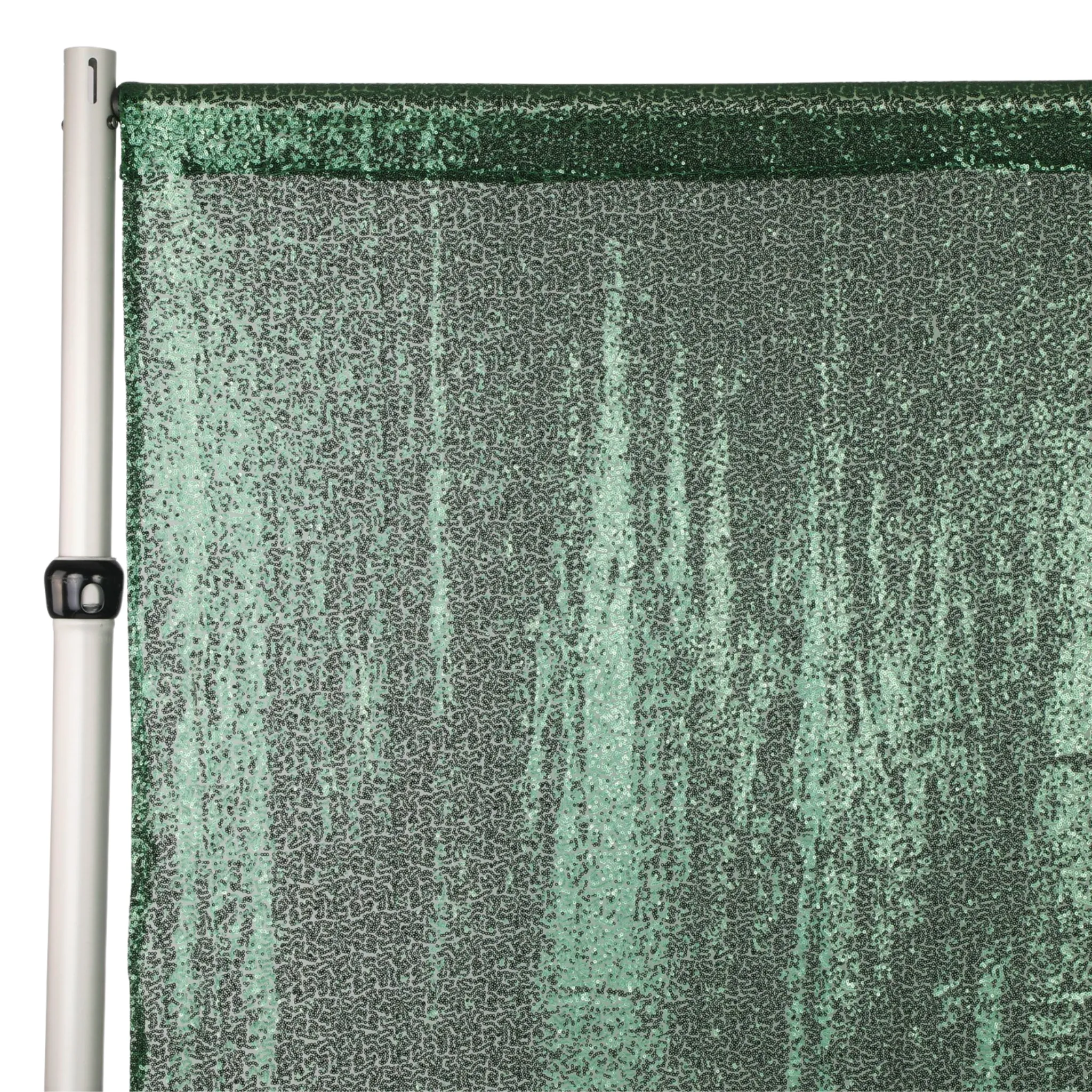 Glitz Sequin Mesh Net 10ft H x 52" W Drape/Backdrop panel - Emerald Green