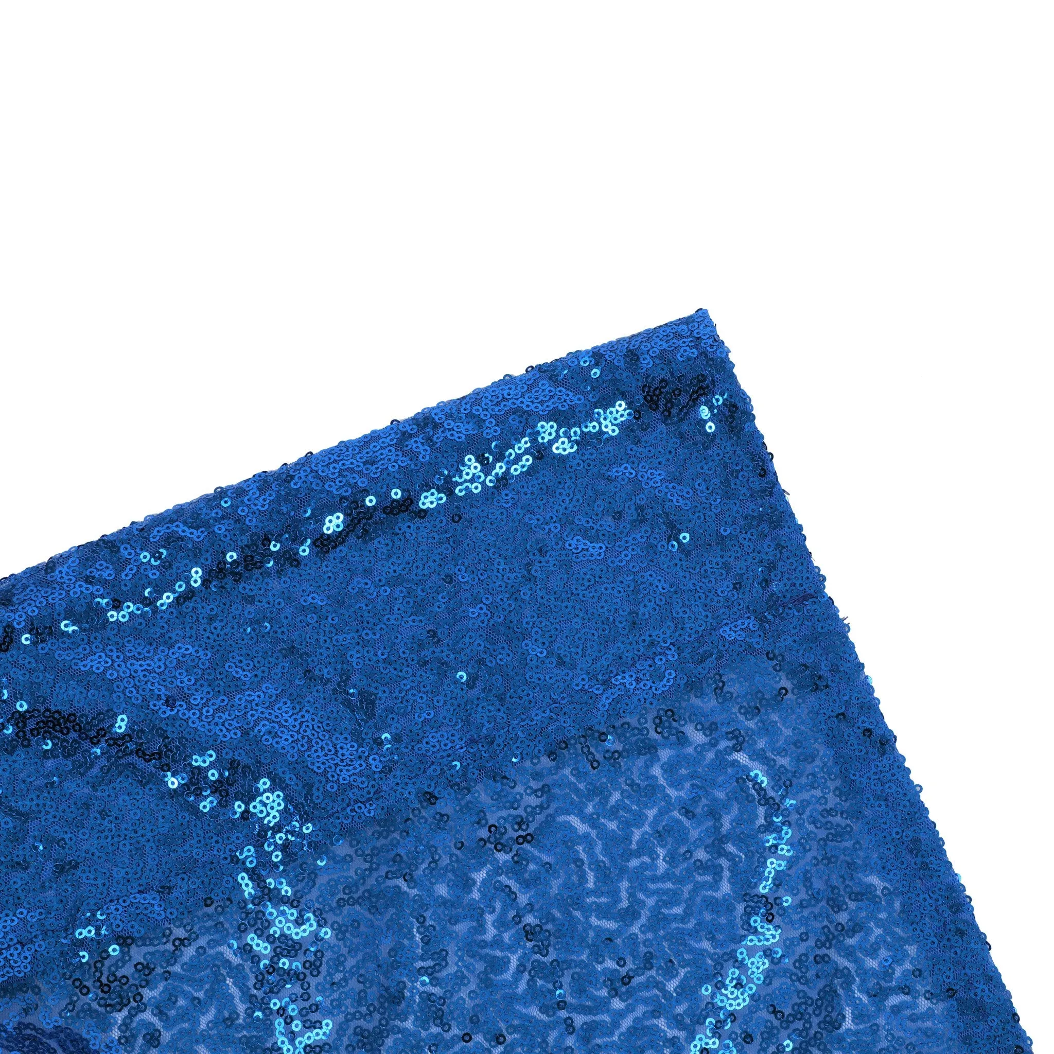 Glitz Sequin Mesh Net 10ft H x 52" W Drape/Backdrop panel - Royal Blue