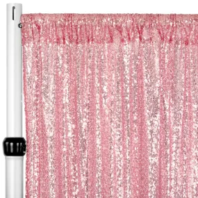 Glitz Sequin Mesh Net 12ft H x 52" W Drape/Backdrop panel - Pink