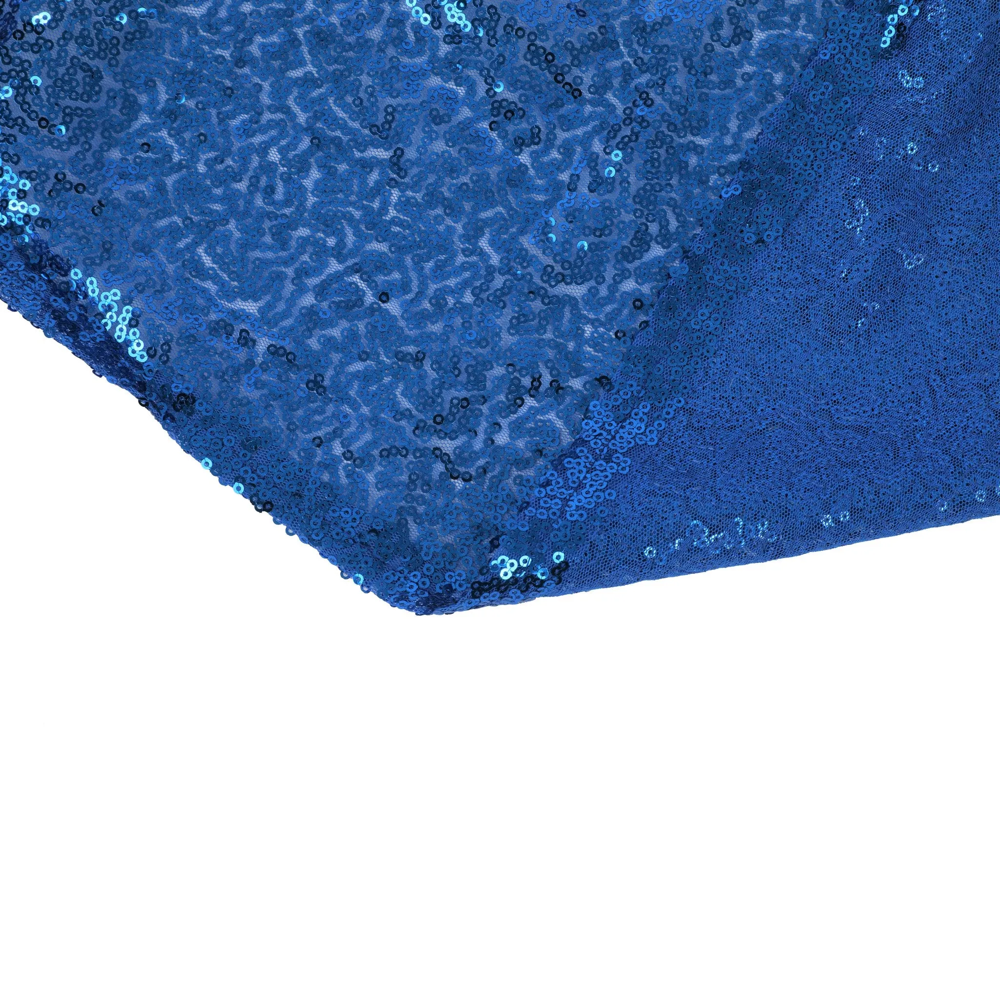 Glitz Sequin Mesh Net 12ft H x 52" W Drape/Backdrop panel - Royal Blue