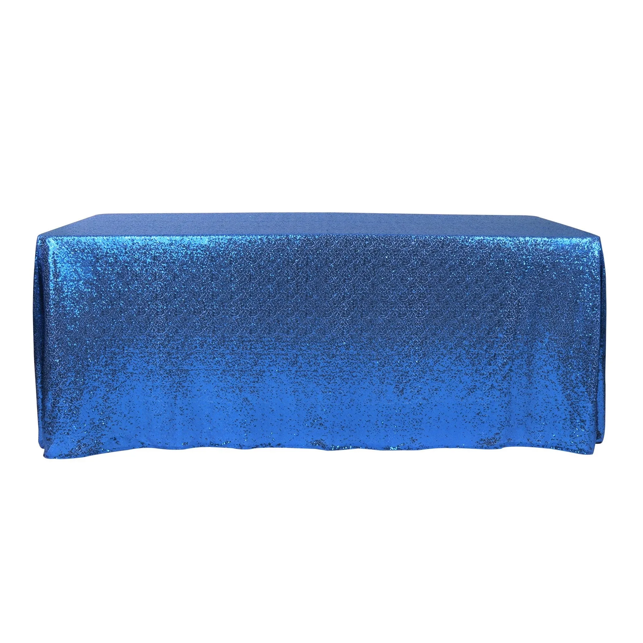 Glitz Sequin Mesh Net Tablecloth  90"x156" Rectangular -  Royal Blue