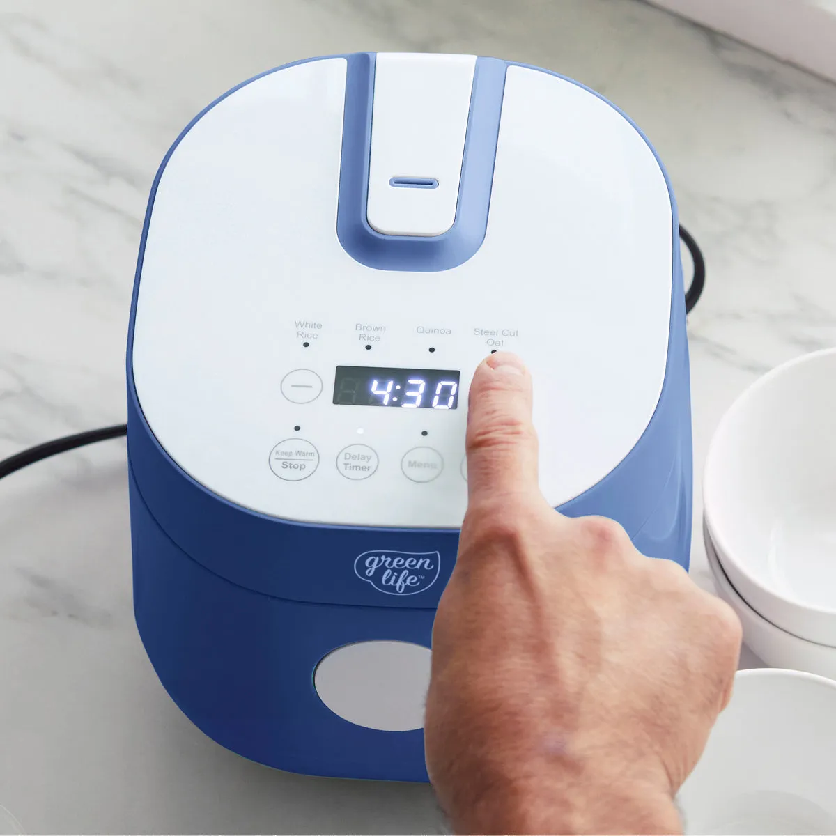 GreenLife Rice & Grains Cooker | Blue