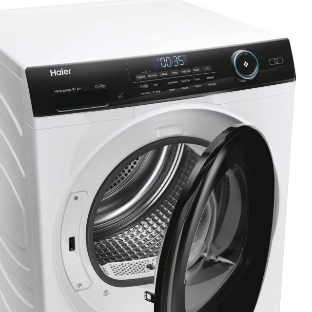 Haier HD90-A3959 9kg Heat Pump Tumble Dryer, White, A    Rated