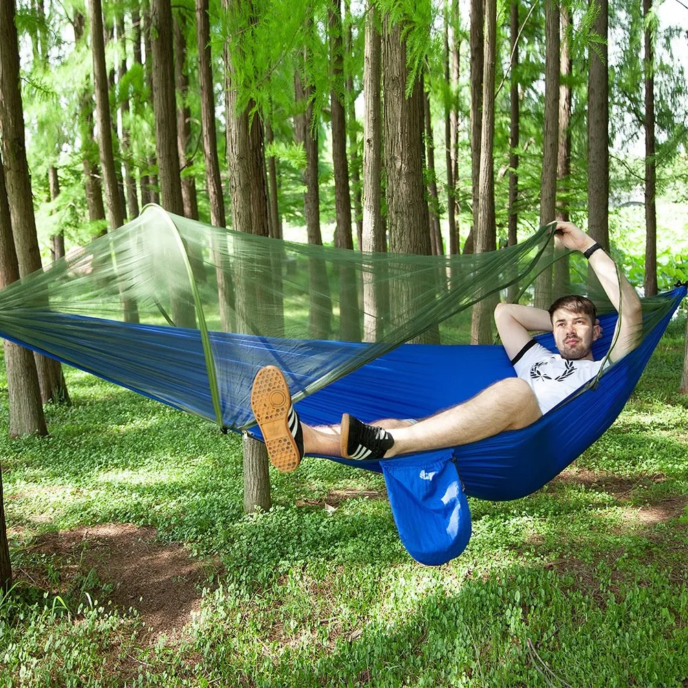 Hammock With Mosquito Net - Portable Travel Hammock Bug Net