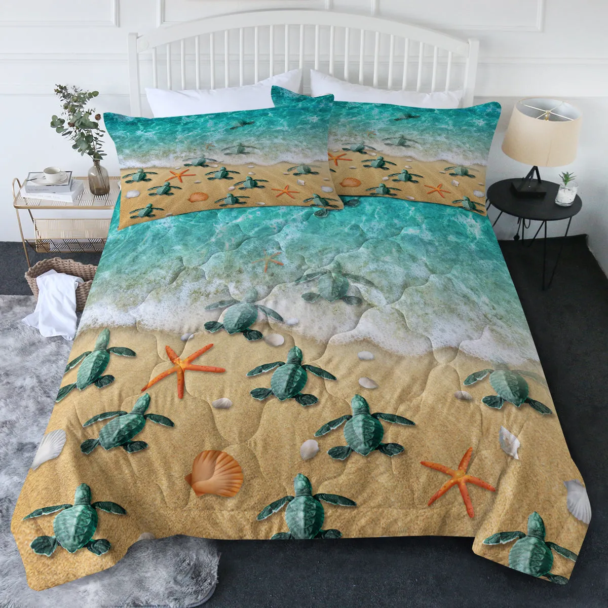 Happy Little Sea Turtles Comforter Set