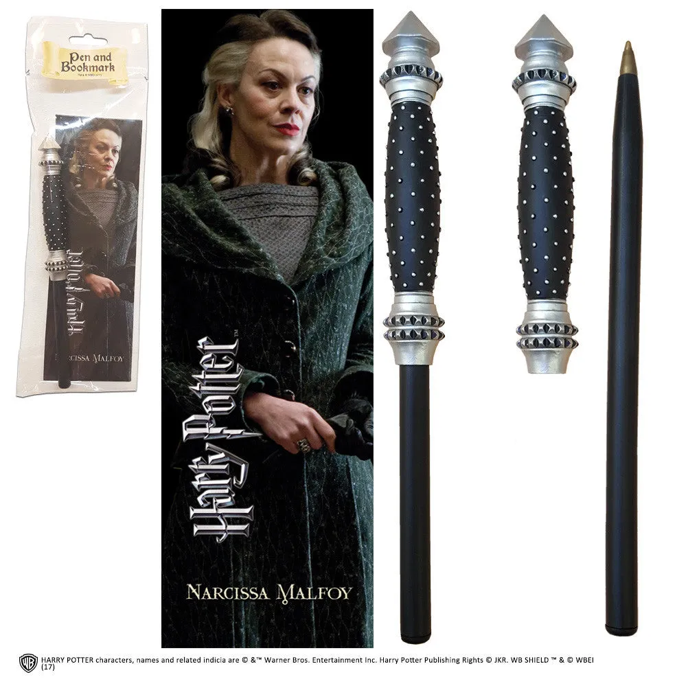 harry potter: narcissa malfoy wand pen and bookmark  replicas  harry  replica