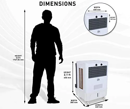 HAVAI Sapphire XL Personal Cooler with Blower - 20L, White