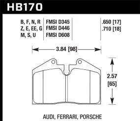 Hawk DTC-70 Brake Pad - Front (HB170U.650)