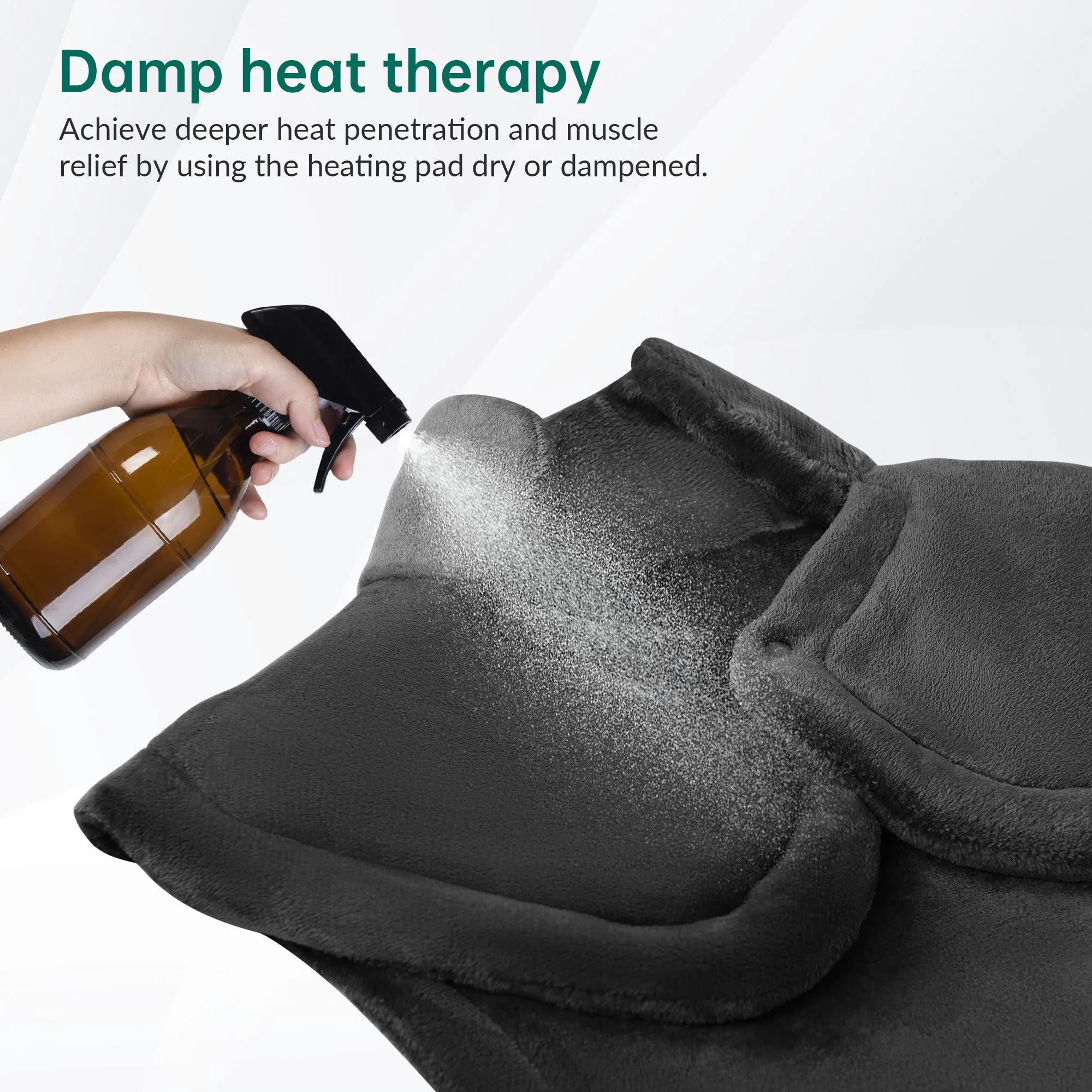 Heating Pad for Back Pain Relief, Snailax Electric Large Heating Pad for Neck and Shoulders--KH-019SH-BLK