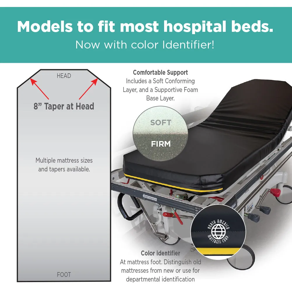 Hill-Rom TranStar Electric (Model 8020) 4" Standard Stretcher Pad with Color Identifier