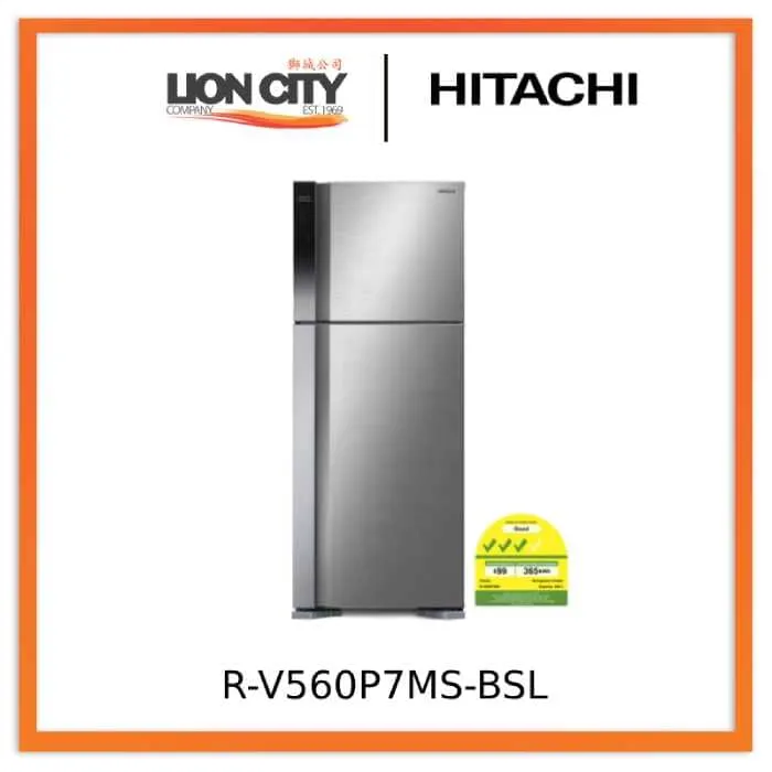 Hitachi R-V560P7MS - BSL / BBK New 2-Door BIG-2 Inverter Refrigerator