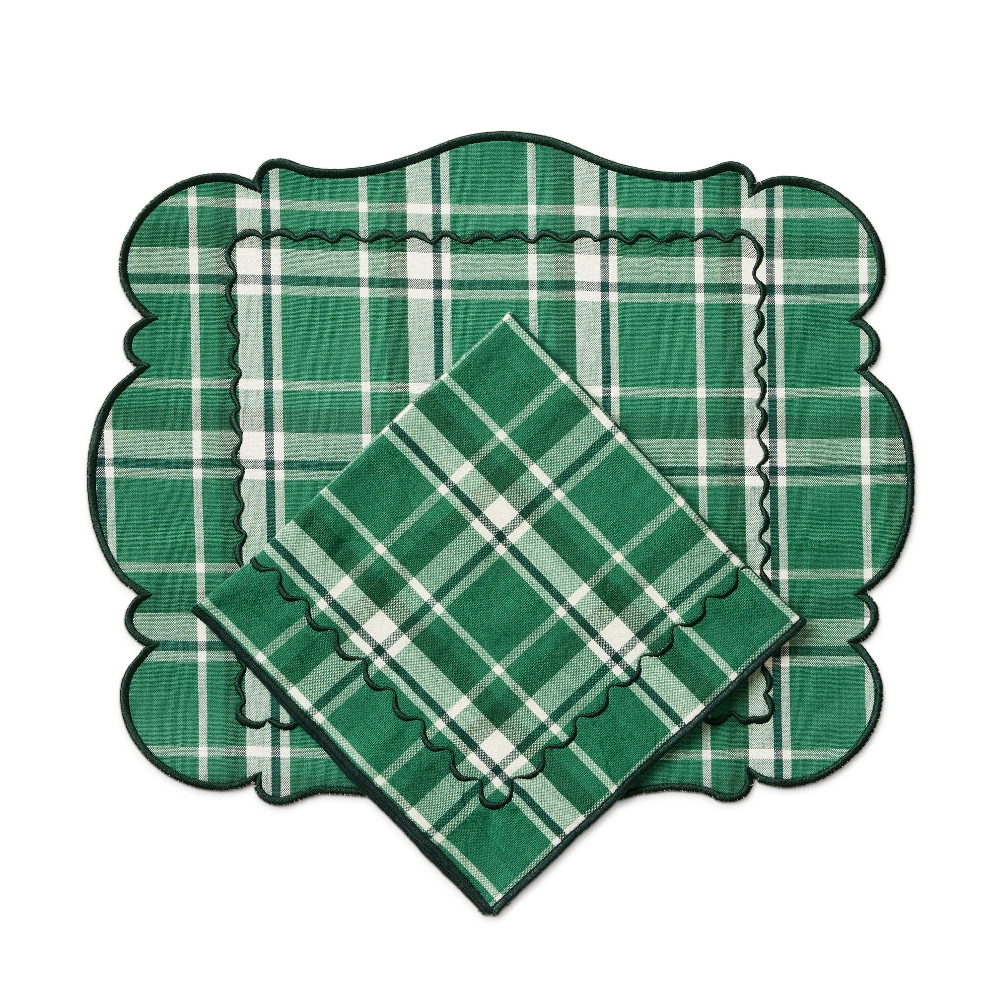 Holiday Stitch Plaid Napkins