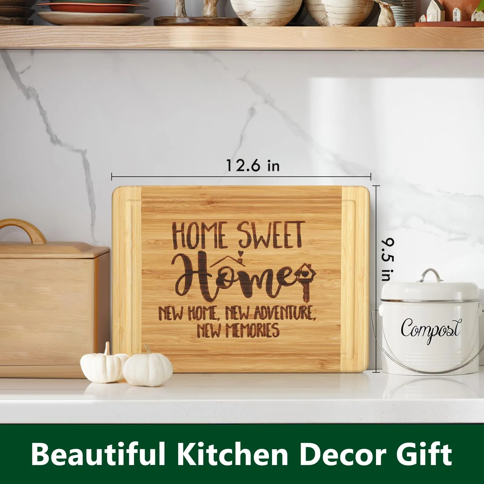 Housewarming Gifts, Engraved Cutting Board House Warming Gif for New Home, New Home Gift Ideas New House Gifts for First Home Apartment, Realtor Closing Gifts for Home Buyers - Home Sweet Home Sign