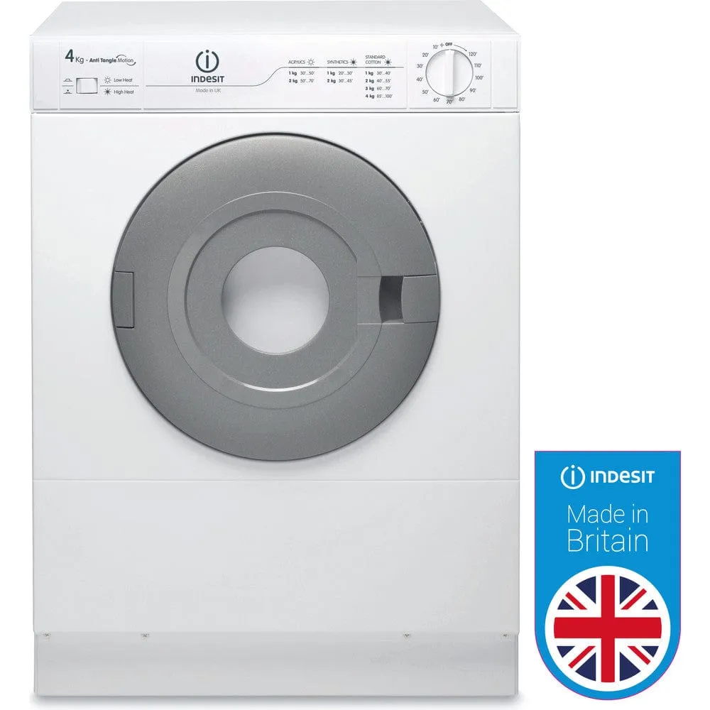 Indesit NIS41V 4kg Freestanding Front Vented Tumble Dryer - White