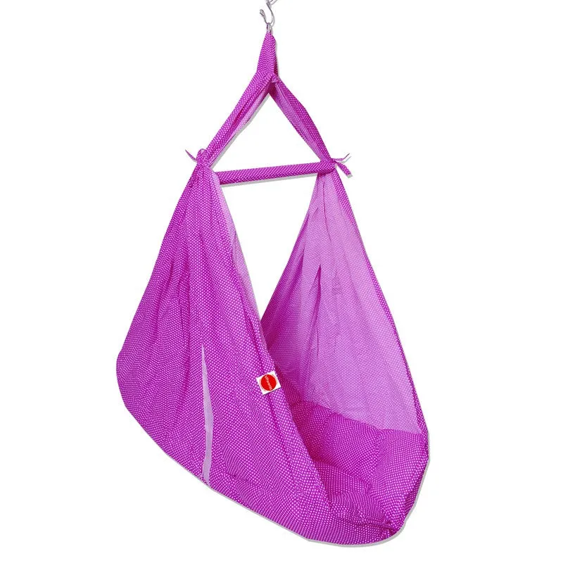 Infant Baby Swing Cradle with Mosquito net Spring and Metal Window Cradle Hanger