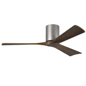 Irene-3 Hugger Ceiling Fan with Remote Control by Atlas – Brushed Nickel 52″