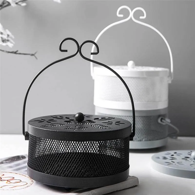 Iron Metal Hollow Decorative Mosquito Incense Box